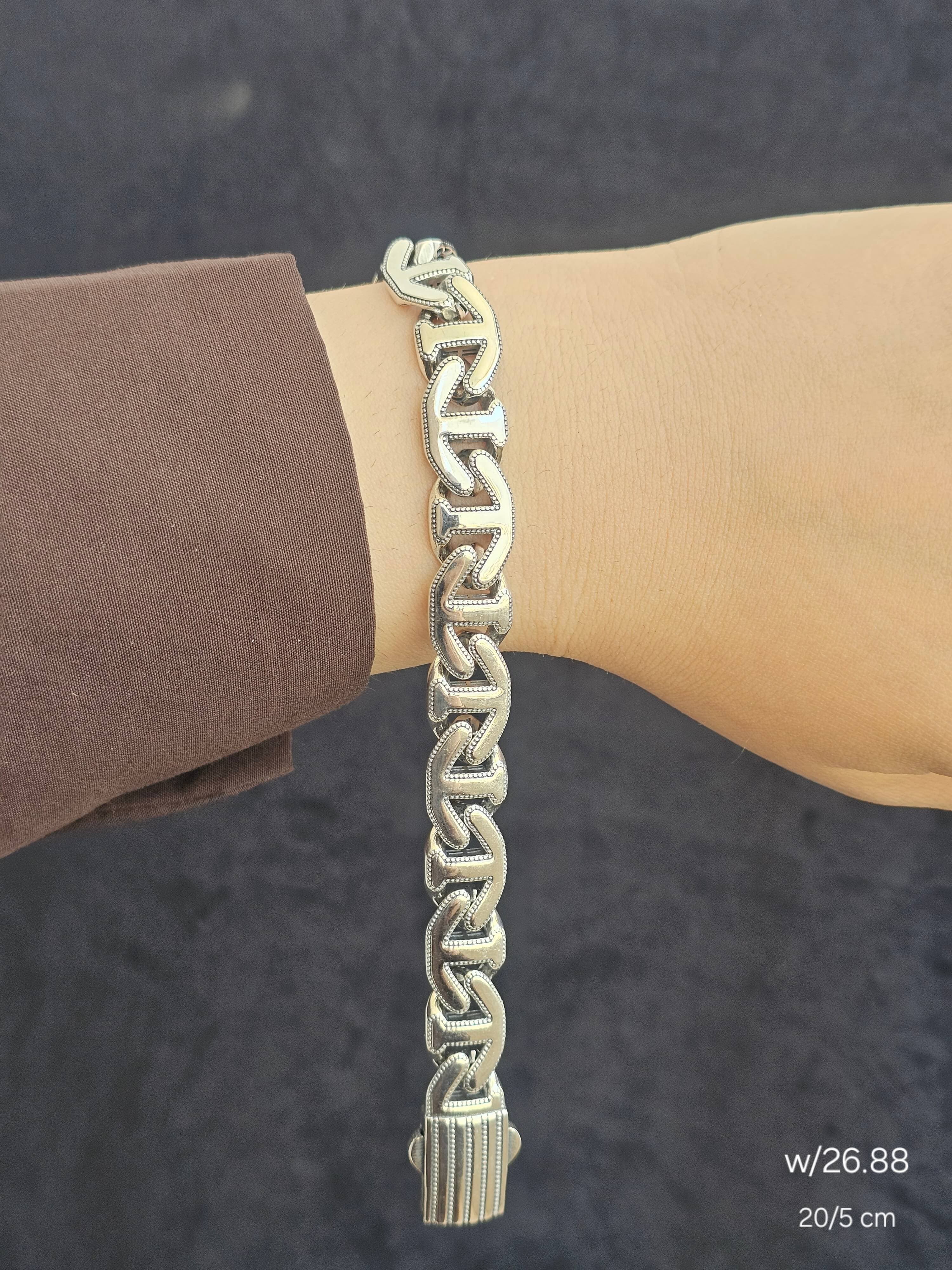 دستبند نقره آریس لینک