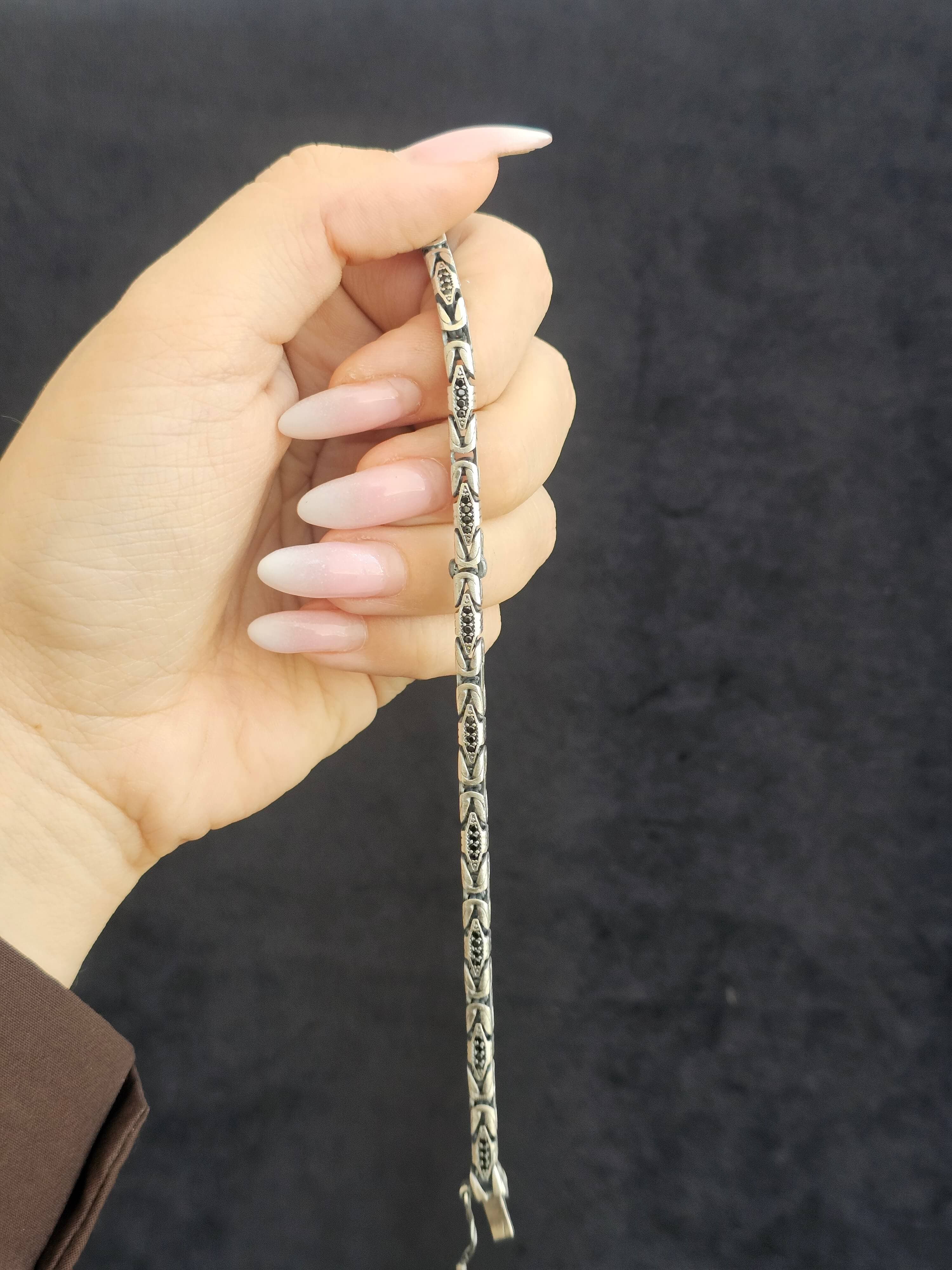 دستبند نقره آرکان لینک