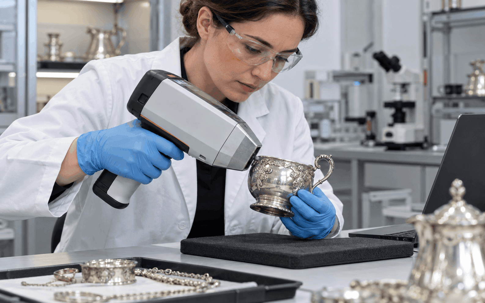 بررسی ترکیب فلز با دستگاه XRF